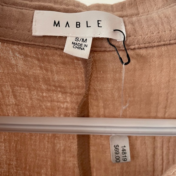 Wrinkle Gauze Button Down Jumpsuit - Picture 6 of 6